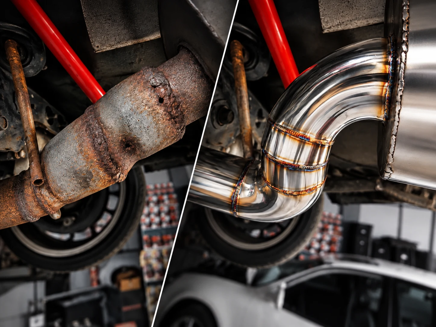 Exhaust repair and fabrication work in progress